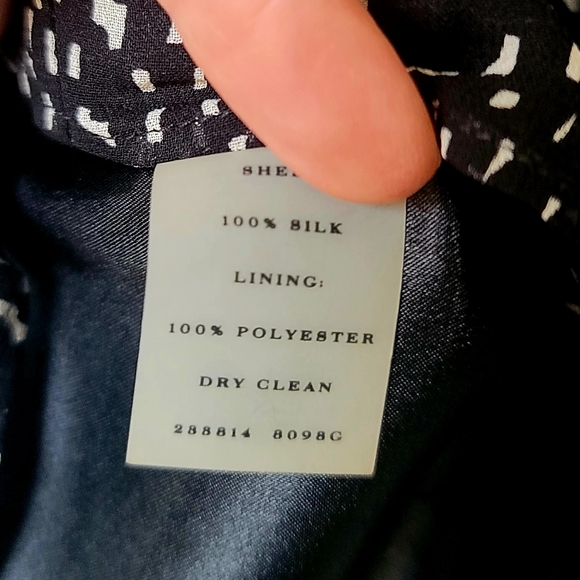 Ann Taylor 100% Silk Chiffon Black Ruffle Midi Dress, size 6 - Picture 7 of 9